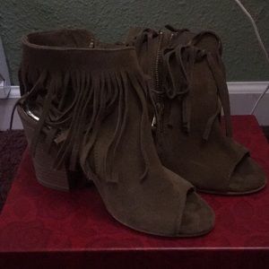 Carlos Santana Ankle Fringe Women Booties Shoes